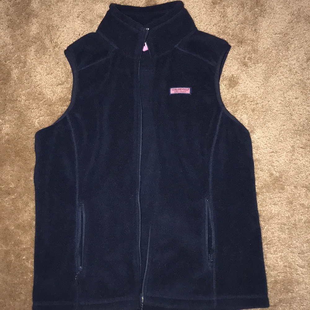 Vineyard Vines Navy Blue Fleece Vest